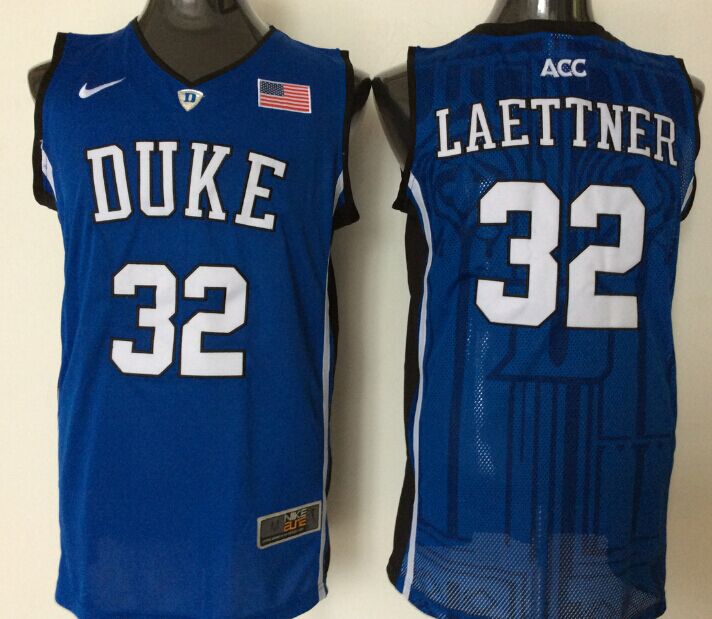 NCAA Men Duke Blue Devils #32 laettner blue.->->NCAA Jersey